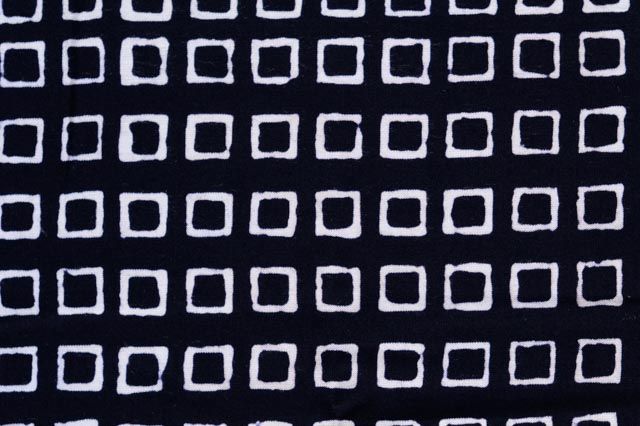Black And White Square Print Rayon Fabric By The Yard