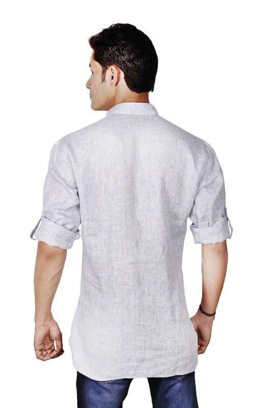 Indian Classic Linen Nehru Collar Shirt