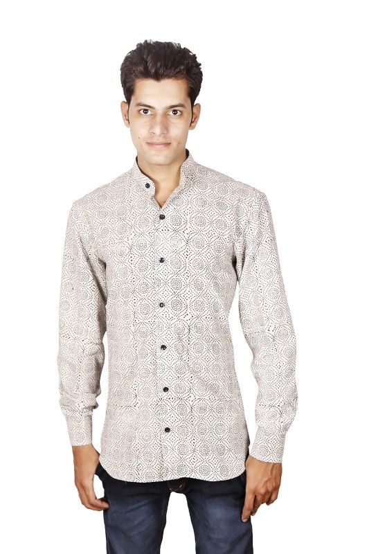 Daisey Grey Nehru Collar Shirt