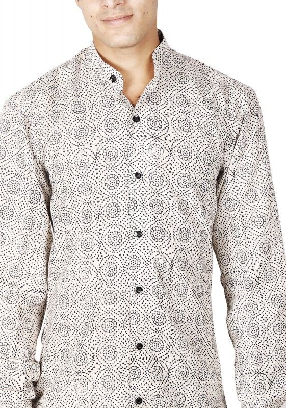 Daisey Grey Nehru Collar Shirt
