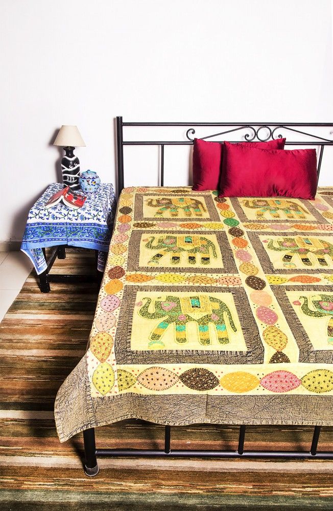 Embroidered Cotton Cal King Bedspreads