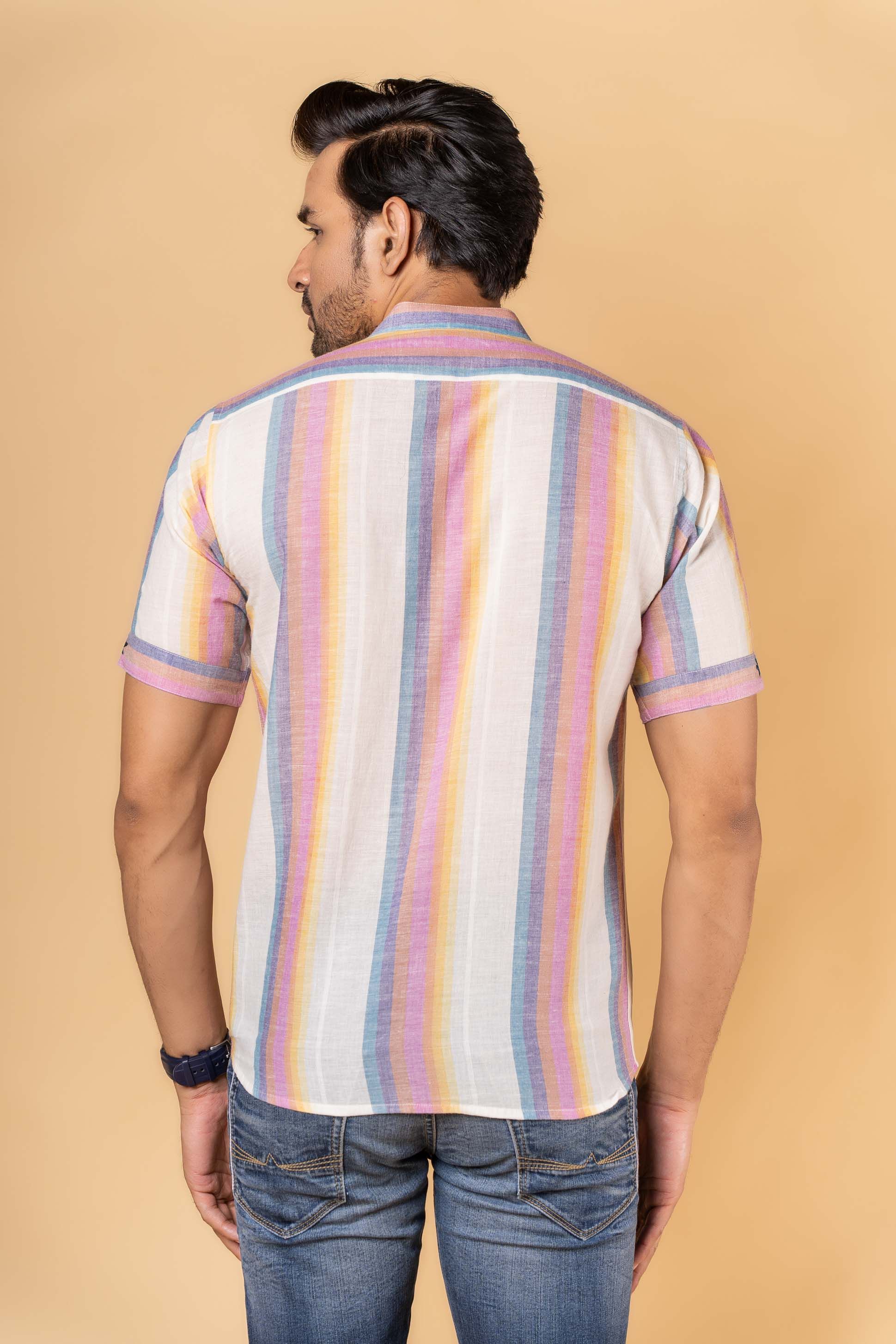 Star Embroidered Khari Cotton Shirt