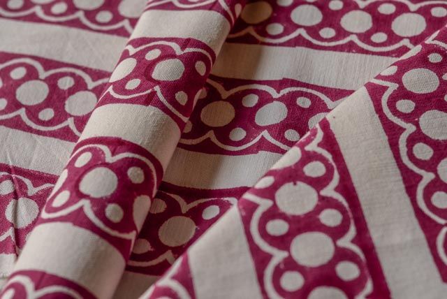 Maroon Designer Cotton Upholstery Fabric