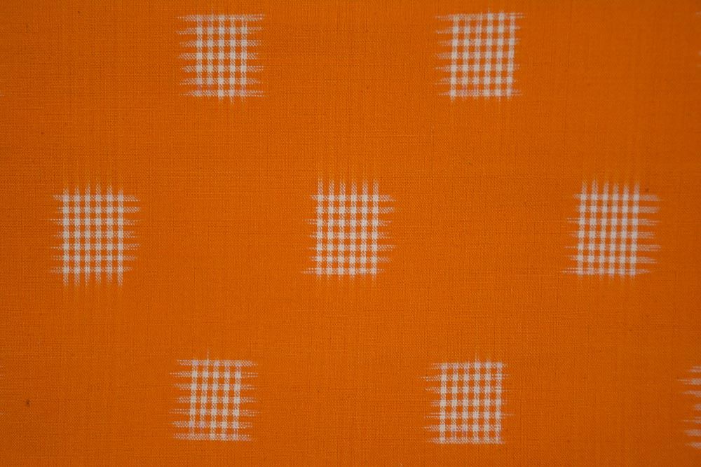 Mango Yellow Double Ikat Fabric