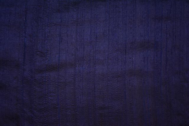 Navy Blue Raw Silk Fabric By The Yard