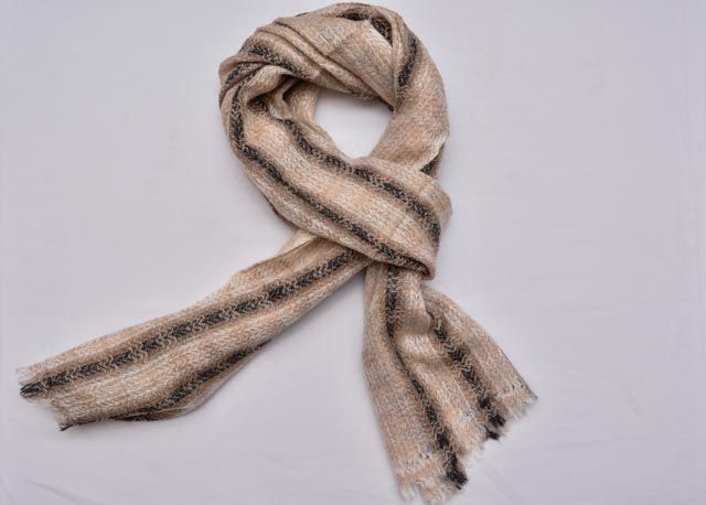 Striped Cashmere Wool Stole