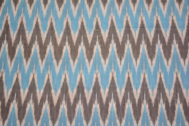 Tricolor Chevron Handloom Ikat Fabric