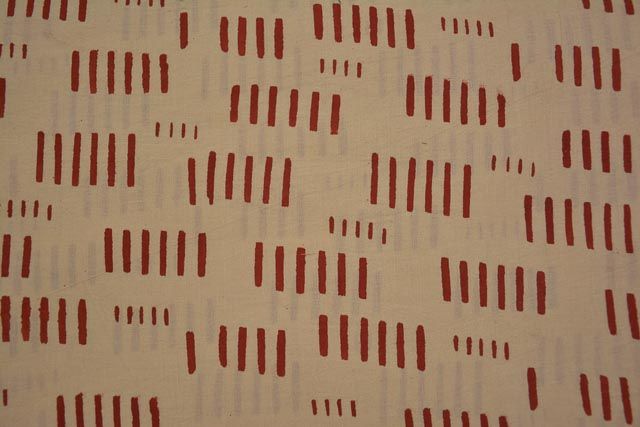 Bagru Red Geometric Block Printed Cotton Fabric