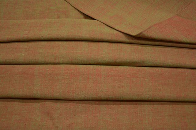 Moss Green Double Tone Handwoven Cotton Fabric