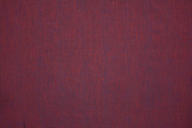 Plum Red Double Tone Handwoven Cotton Fabric