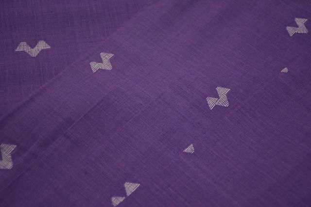 Patrician Purple Jamdani Cotton Fabric Online