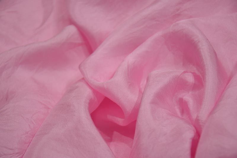 Pretty Pink Grey Habotai Silk Fabric By The Yard