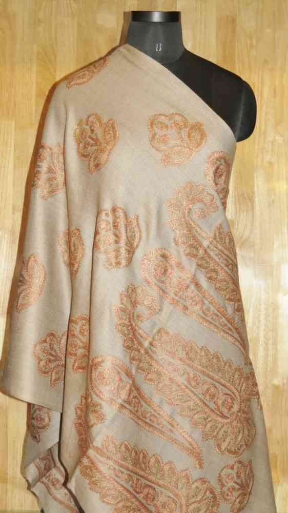 Earthy Brown Paisley Scarf