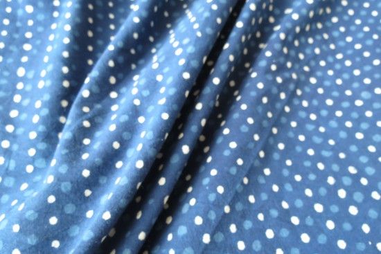 Indigo Dotted Indian Fabric Online