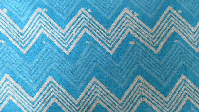 Designer Blue Cotton Fabric 