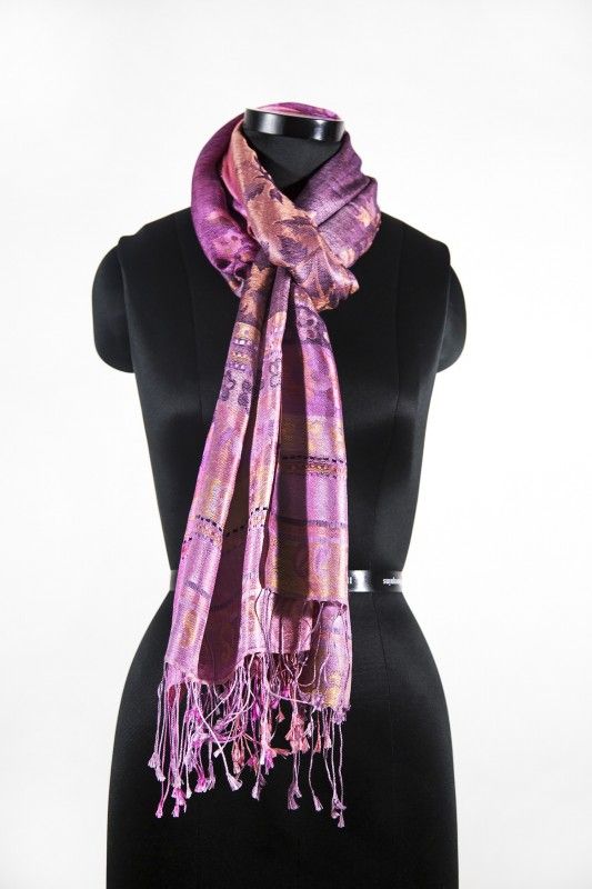 Blush Pink Designer Silk Scarves