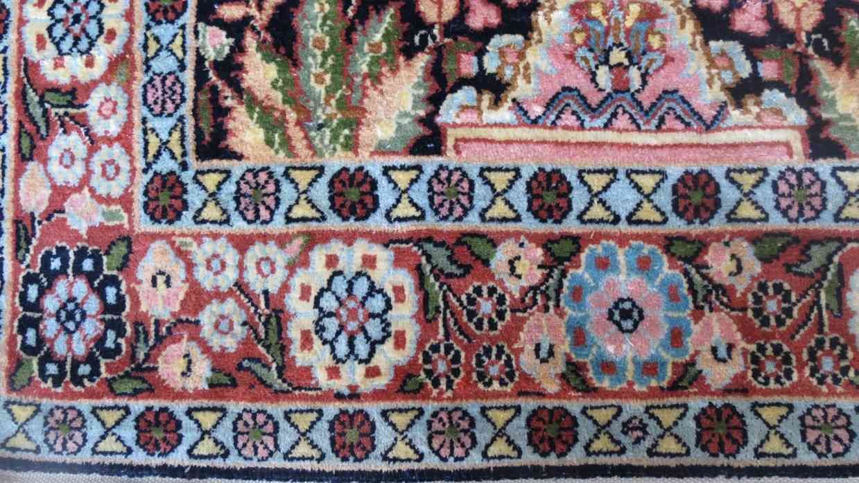 Mughal Garden Design Pure Silk Carpet
