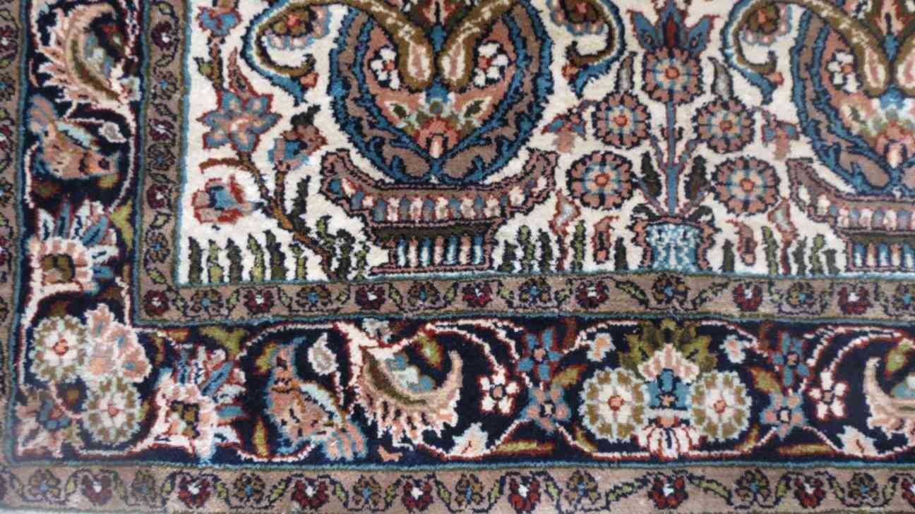 Pure Silk Kashmir Garden Carpet