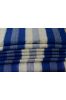 Blue And White Striped Double Ikat Fabric
