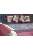 Beautiful Embroidered Brown 5 Piece Silk Bedspread
