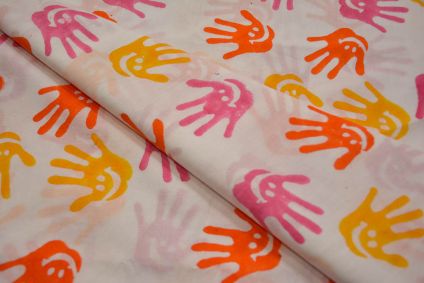 Multicolor Hand Block Printed Cotton Fabric