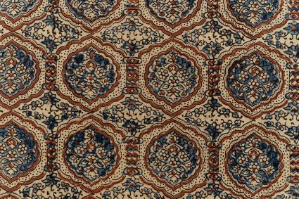 Blue Ajrakh Block Printed Fabric