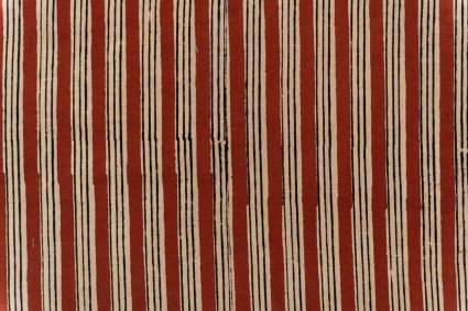 Striped Bagru Hand Block Printed Fabric