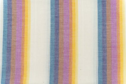 Multicolor Stripes Khari Cotton Fabric