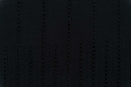 Black Chikankari Embroidered Cotton Fabric