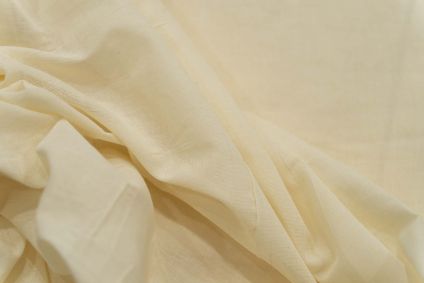 Cream Solid Mulmul Cotton Fabric