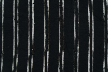Black And White Slub Cotton Fabric