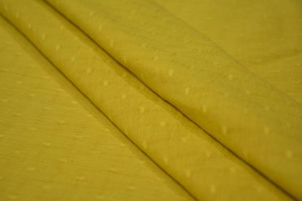 Golden Mustard Woven Motif Cotton Fabric