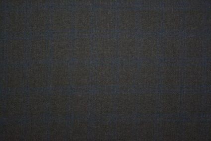 Magnet Grey Checks Herring Bone Tweed Wool Fabric 
