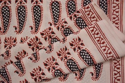 Bagh Print With Paisley Cotton Fabric