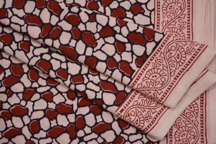 Geometrical Bagh Print Cotton Fabric