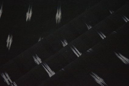 BLACK AND WHITE IKAT UPHOLSTERY COTTON FABRIC-HF4953