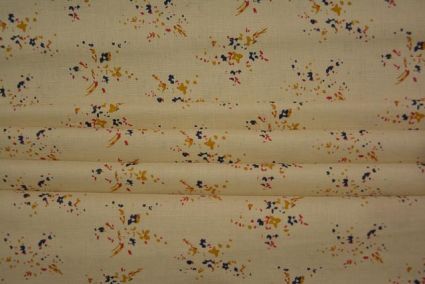 Butterscotch Cream Digital Print Cotton Linen Shirting Fabric 