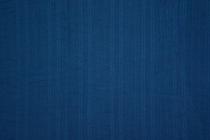 Deep Water Blue Woven Motif Cotton Fabric