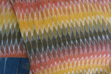 MULTICOLOR IKAT PRINT FABRIC BY THE YARD-HF369