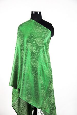 LUSH GREEN PAISLEY SCARF FOR WOMEN