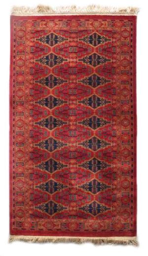 ANTIQUE RED HAND KNOTTED WOOL RUGS FROM INDIA