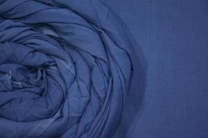 FEDERAL BLUE COTTON MULMUL/VOILE FABRIC-HF4524
