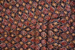 BROWN FLORAL PRINT FINE RAYON FABRIC-NVRF48