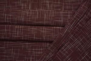 BROWN AND WHITE HANDWOVEN COTTON FABRIC-HF2128