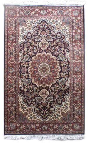 PERSIAN DESIGN BLUE WOOLEN RUG FROM INDIA
